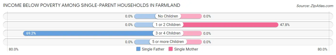 Income Below Poverty Among Single-Parent Households in Farmland