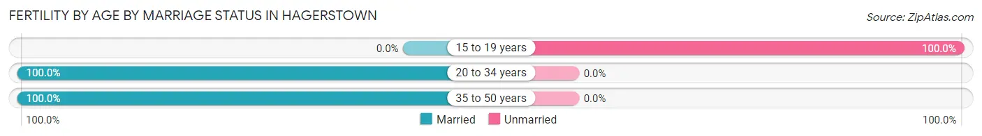 Female Fertility by Age by Marriage Status in Hagerstown