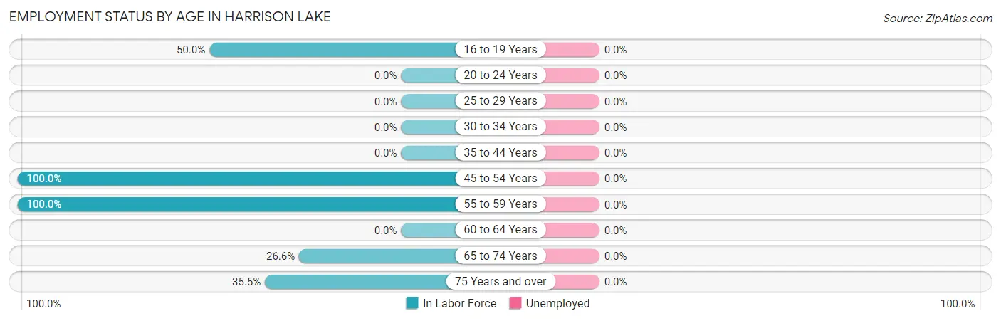 Employment Status by Age in Harrison Lake