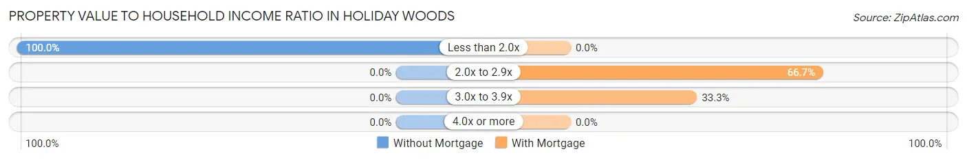 Property Value to Household Income Ratio in Holiday Woods