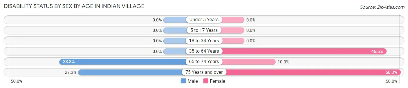 Disability Status by Sex by Age in Indian Village