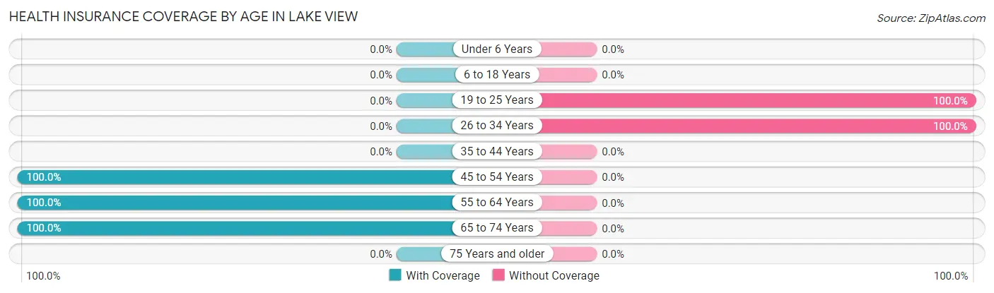 Health Insurance Coverage by Age in Lake View