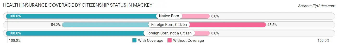 Health Insurance Coverage by Citizenship Status in Mackey