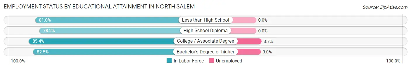 Employment Status by Educational Attainment in North Salem