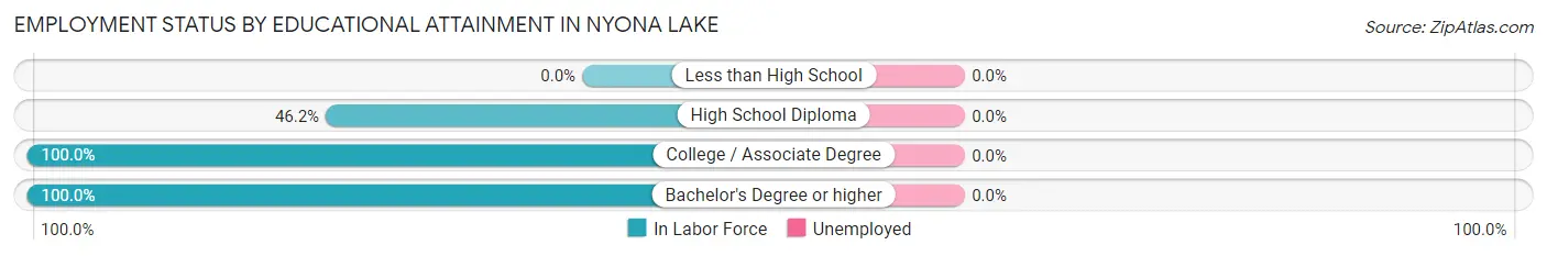 Employment Status by Educational Attainment in Nyona Lake