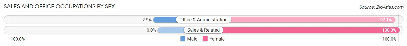 Sales and Office Occupations by Sex in Patriot