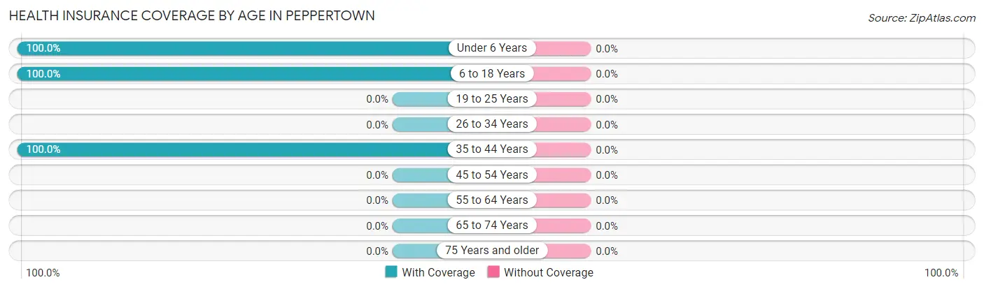 Health Insurance Coverage by Age in Peppertown