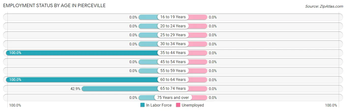 Employment Status by Age in Pierceville