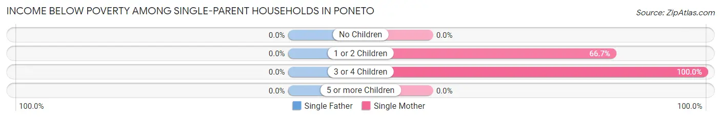 Income Below Poverty Among Single-Parent Households in Poneto