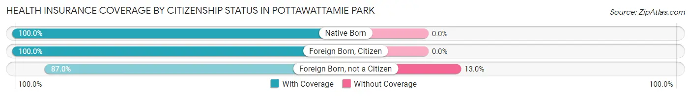 Health Insurance Coverage by Citizenship Status in Pottawattamie Park