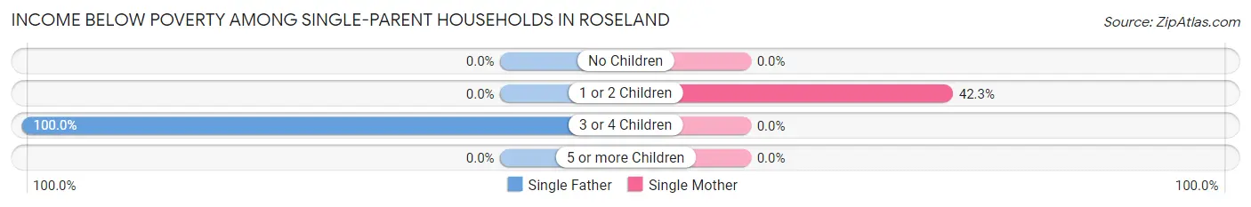 Income Below Poverty Among Single-Parent Households in Roseland