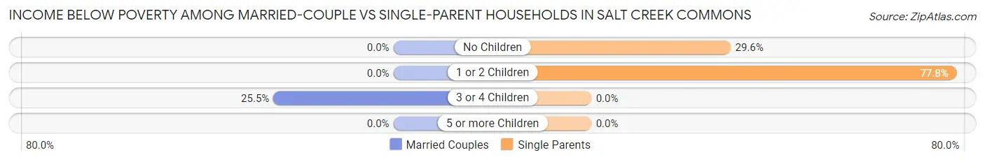 Income Below Poverty Among Married-Couple vs Single-Parent Households in Salt Creek Commons