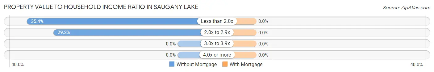 Property Value to Household Income Ratio in Saugany Lake