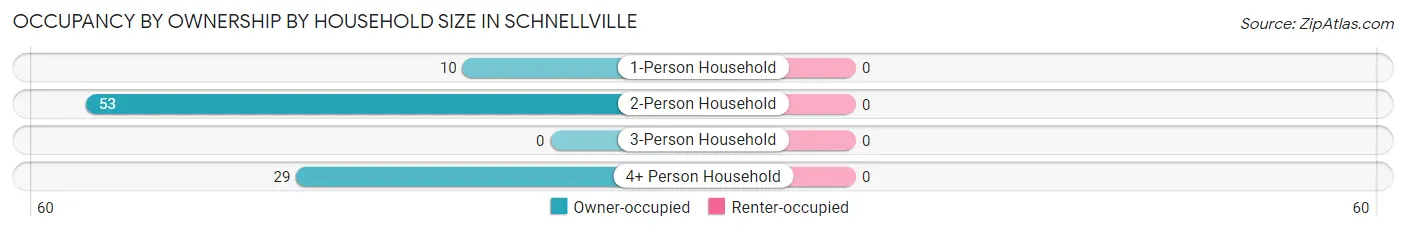 Occupancy by Ownership by Household Size in Schnellville