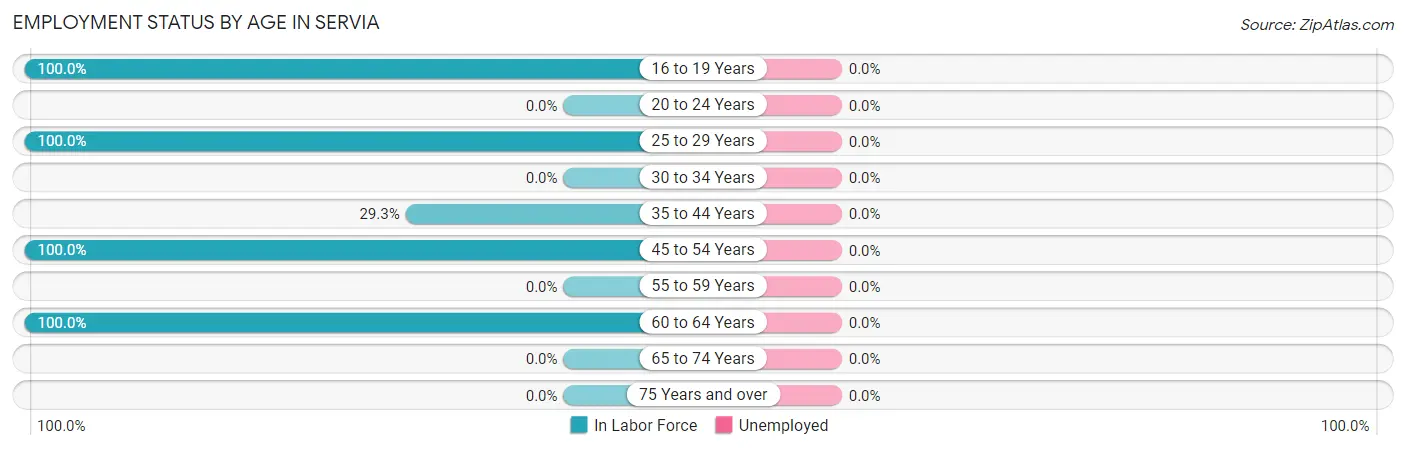 Employment Status by Age in Servia