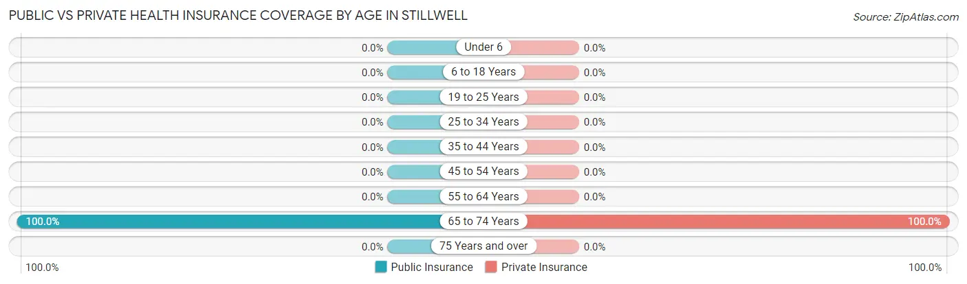 Public vs Private Health Insurance Coverage by Age in Stillwell