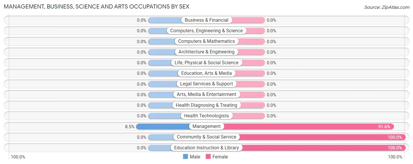 Management, Business, Science and Arts Occupations by Sex in Stroh
