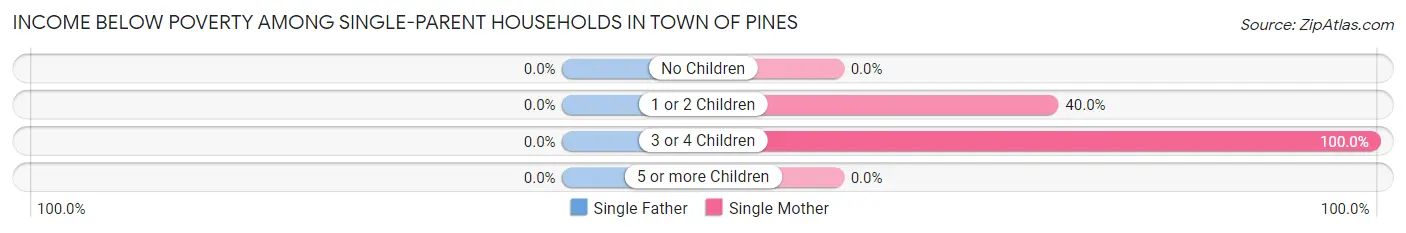 Income Below Poverty Among Single-Parent Households in Town of Pines