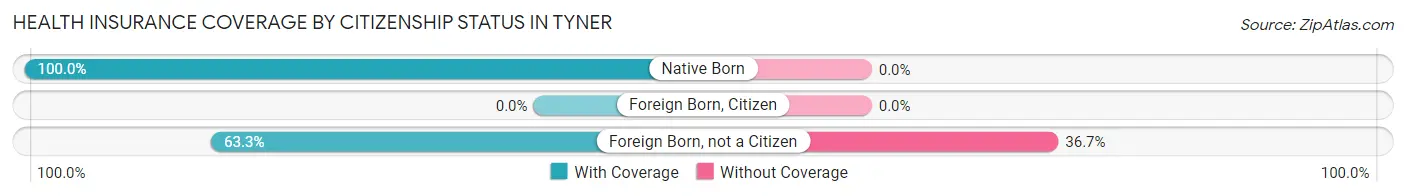 Health Insurance Coverage by Citizenship Status in Tyner