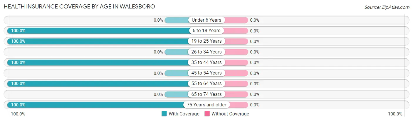 Health Insurance Coverage by Age in Walesboro