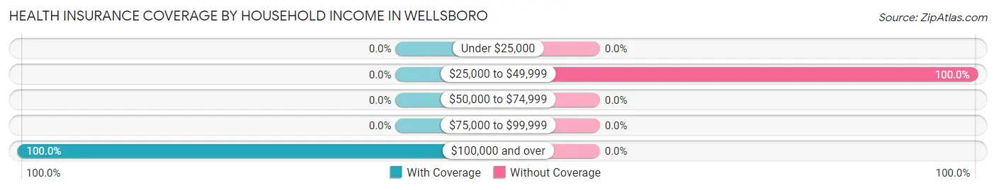 Health Insurance Coverage by Household Income in Wellsboro