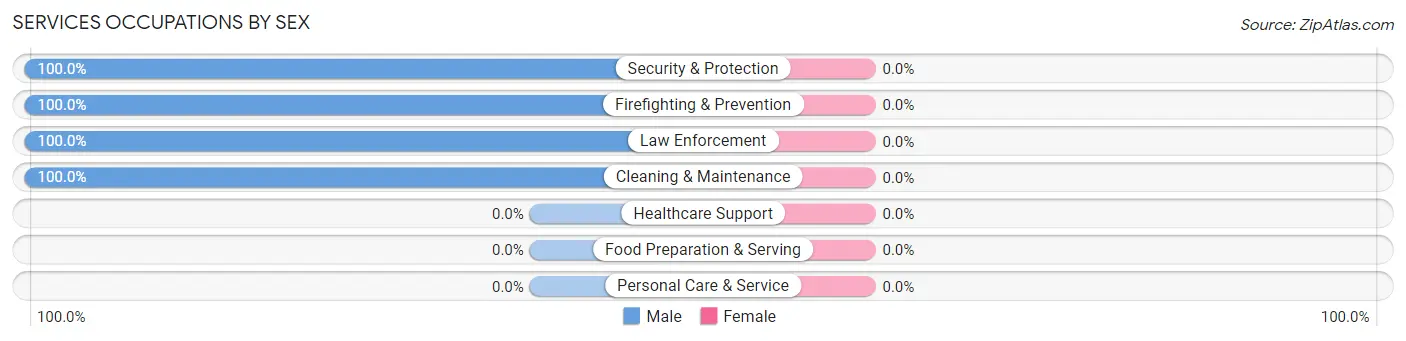 Services Occupations by Sex in Wyatt