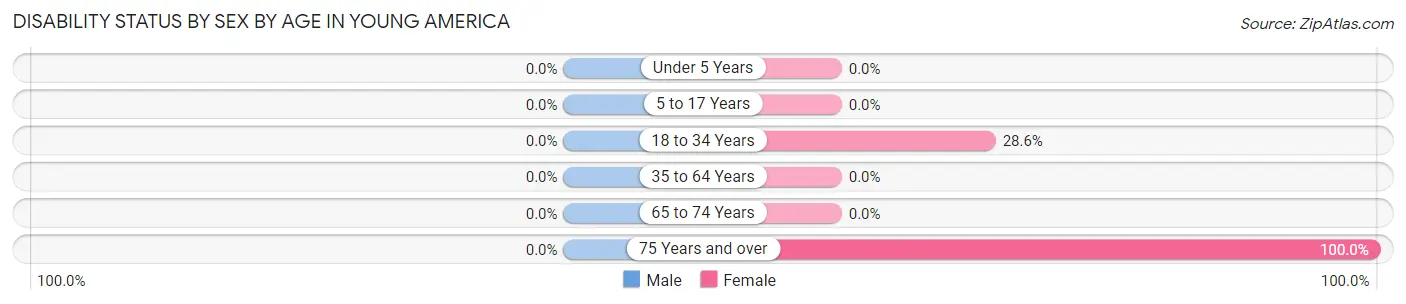 Disability Status by Sex by Age in Young America