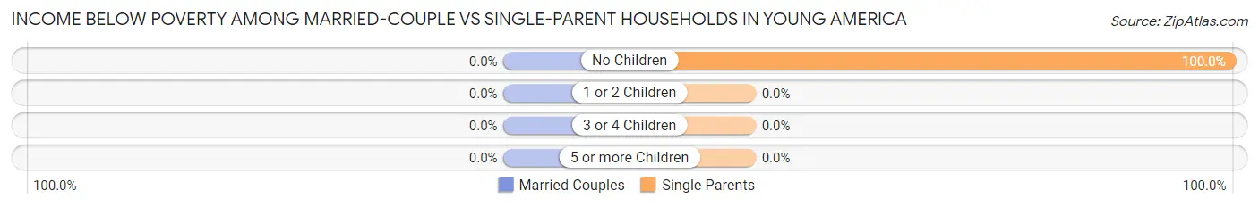 Income Below Poverty Among Married-Couple vs Single-Parent Households in Young America