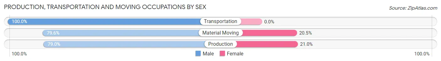 Production, Transportation and Moving Occupations by Sex in Abilene