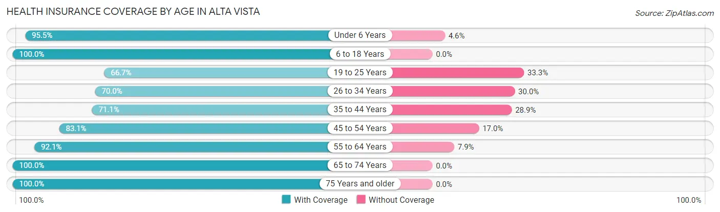Health Insurance Coverage by Age in Alta Vista