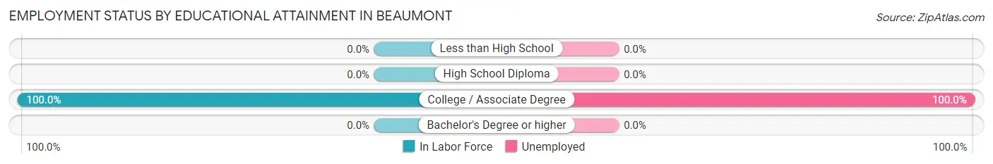 Employment Status by Educational Attainment in Beaumont