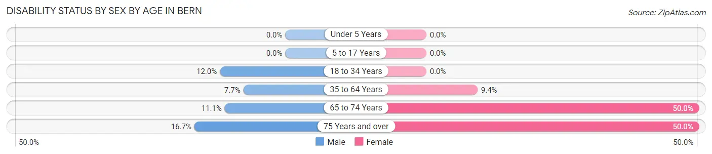 Disability Status by Sex by Age in Bern