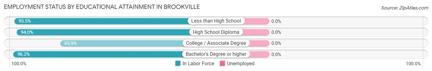 Employment Status by Educational Attainment in Brookville