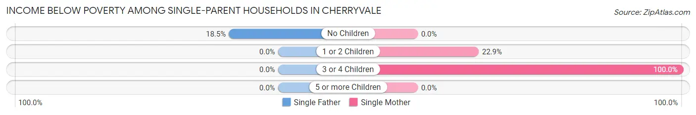 Income Below Poverty Among Single-Parent Households in Cherryvale