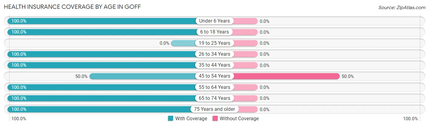 Health Insurance Coverage by Age in Goff