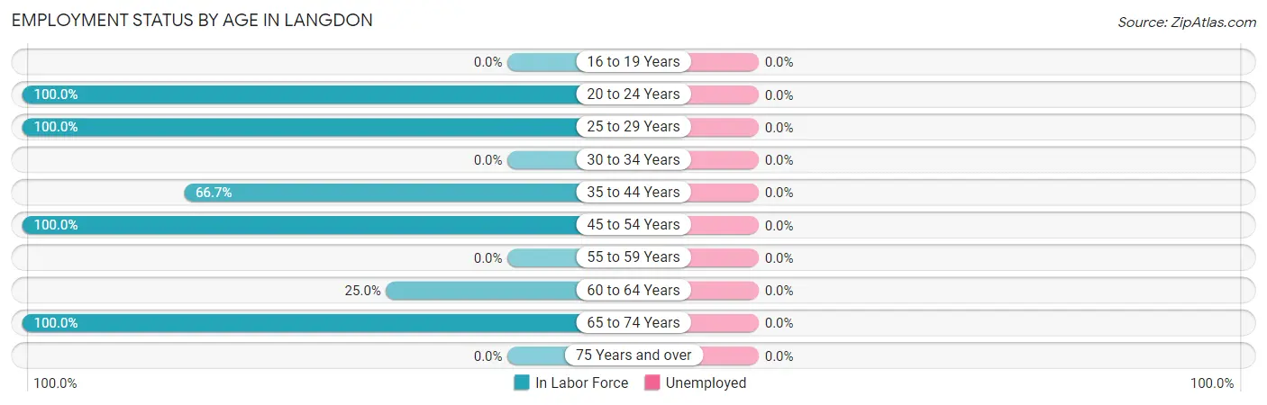 Employment Status by Age in Langdon