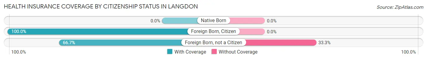 Health Insurance Coverage by Citizenship Status in Langdon