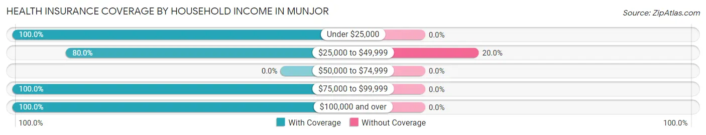 Health Insurance Coverage by Household Income in Munjor