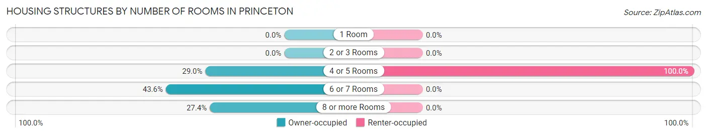 Housing Structures by Number of Rooms in Princeton