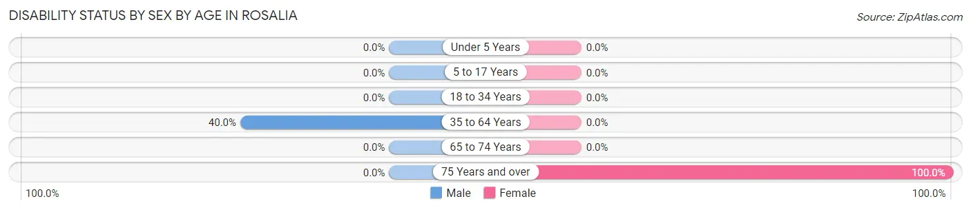 Disability Status by Sex by Age in Rosalia