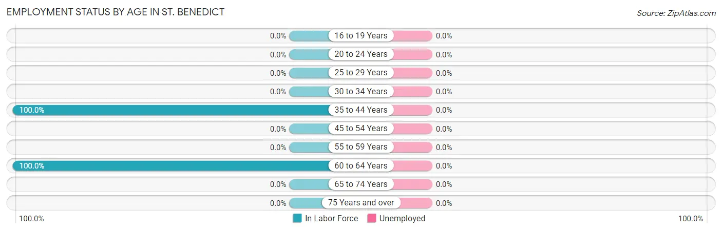 Employment Status by Age in St. Benedict