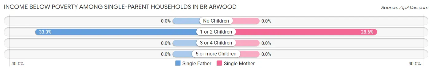 Income Below Poverty Among Single-Parent Households in Briarwood