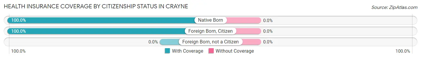 Health Insurance Coverage by Citizenship Status in Crayne