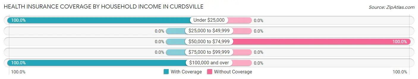 Health Insurance Coverage by Household Income in Curdsville