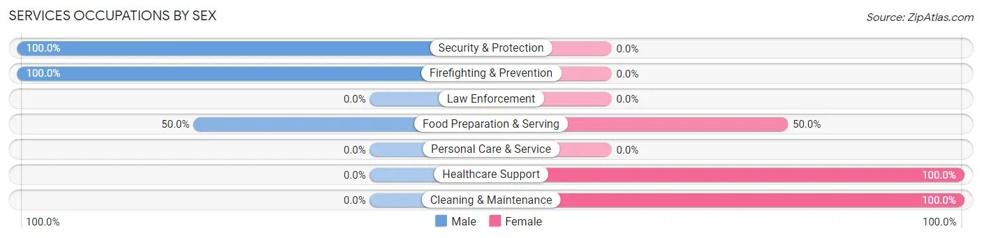 Services Occupations by Sex in Fordsville