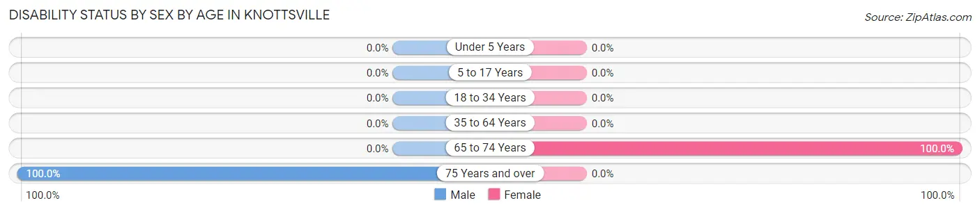 Disability Status by Sex by Age in Knottsville