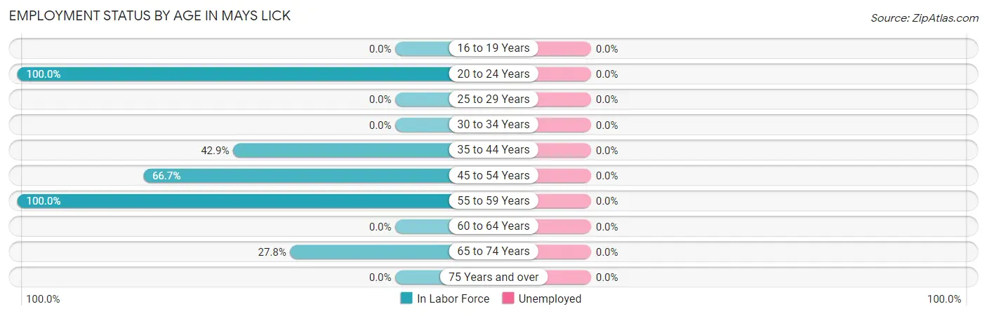 Employment Status by Age in Mays Lick