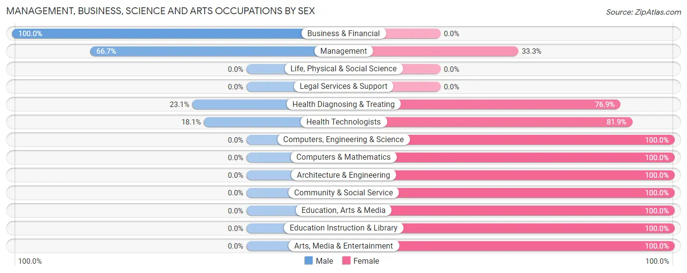 Management, Business, Science and Arts Occupations by Sex in Sorgho