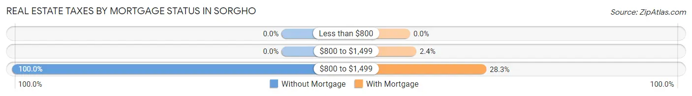 Real Estate Taxes by Mortgage Status in Sorgho