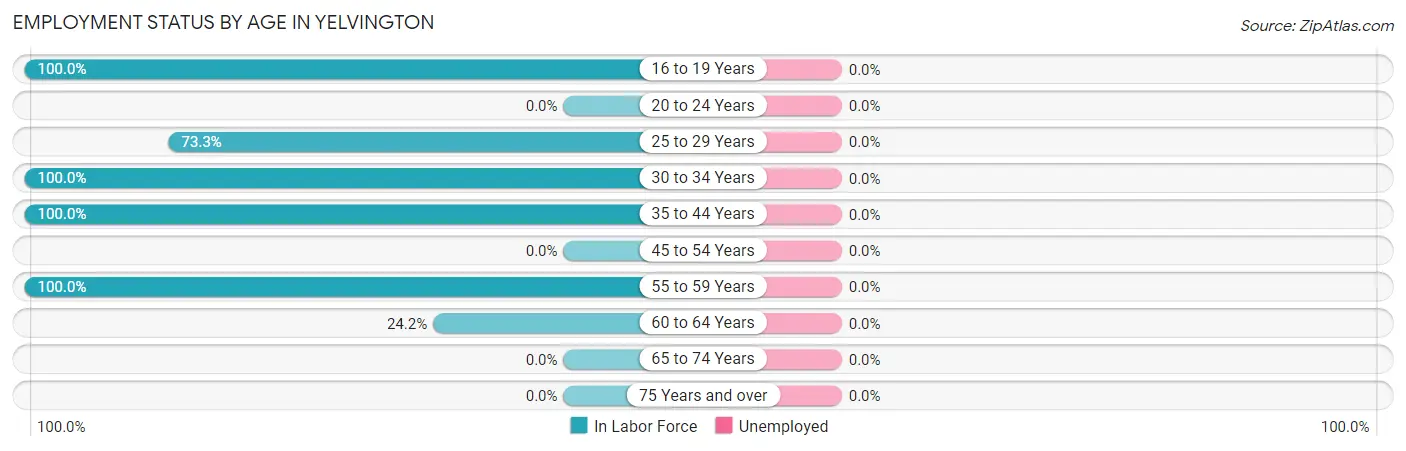 Employment Status by Age in Yelvington